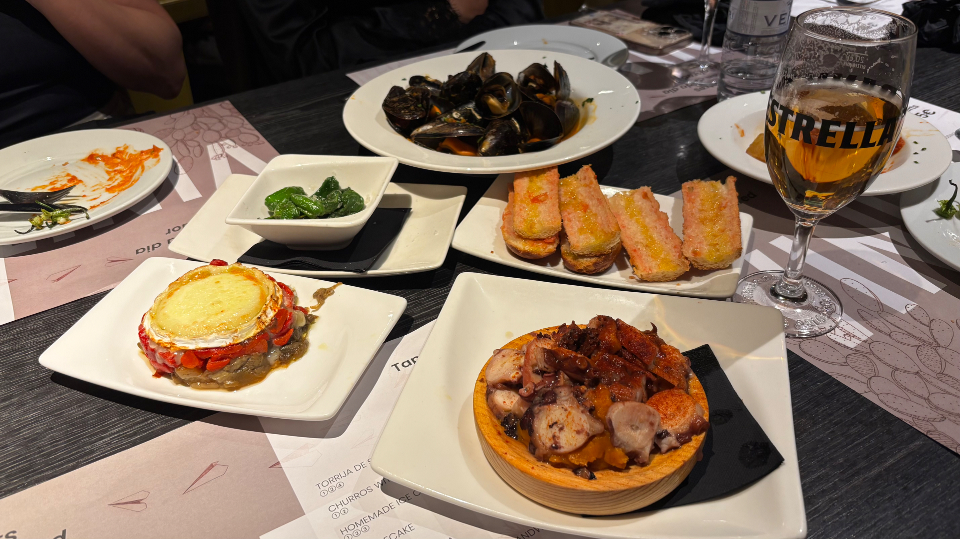 A table of tapas at Vinitius in Barcelona