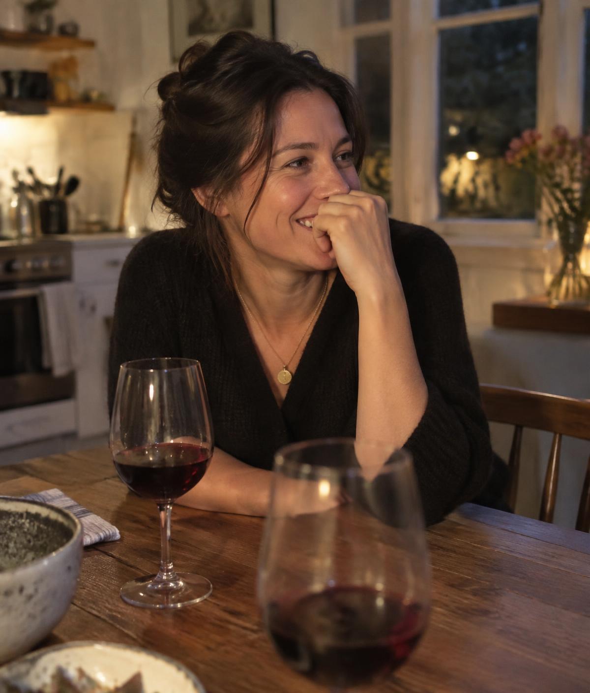 Lark's founder at her kitchen table