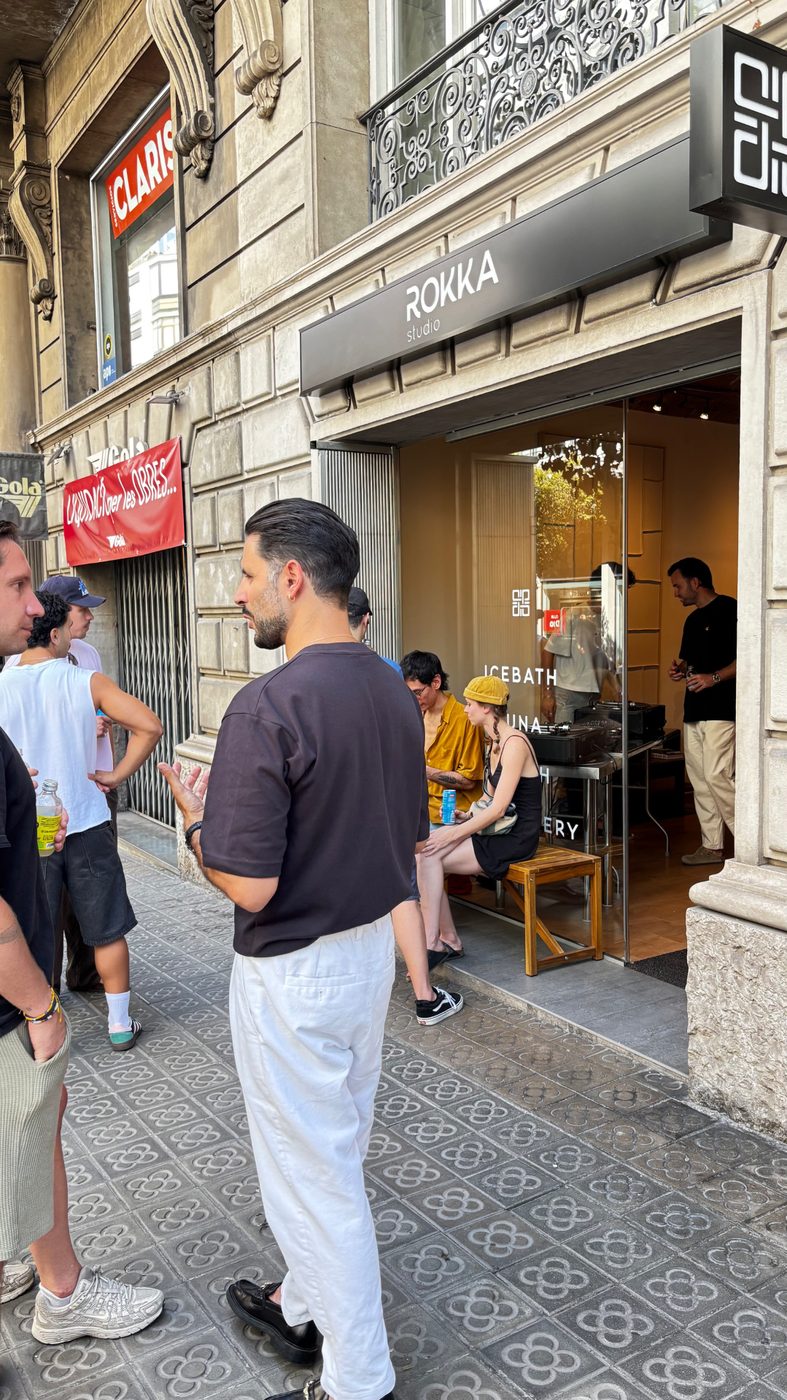 Daytime party outside Rokka Studio